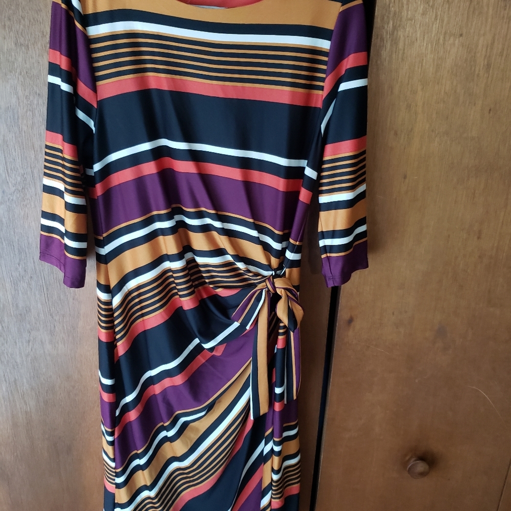 Flattering dress.